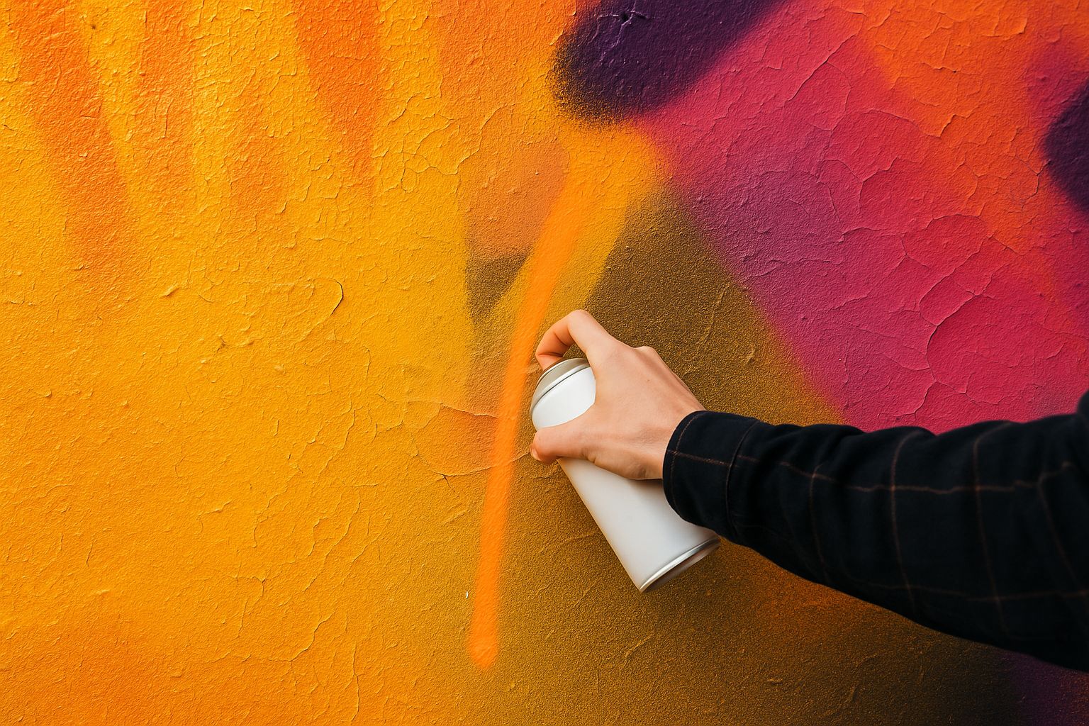 Närbild på en graffitivägg som visar ljusa färger och mönster